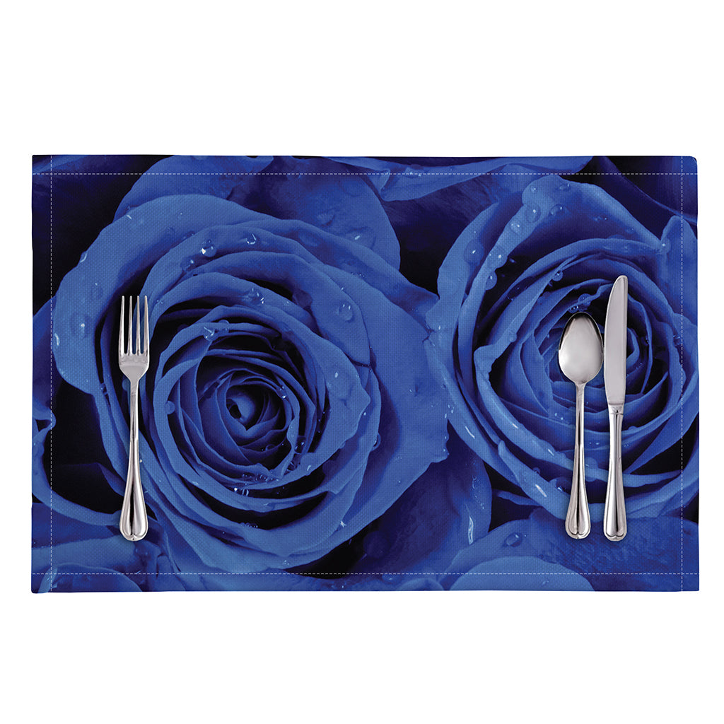 Royal Blue Rose Print Placemat