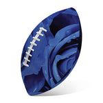 Royal Blue Rose Print Rugby Ball