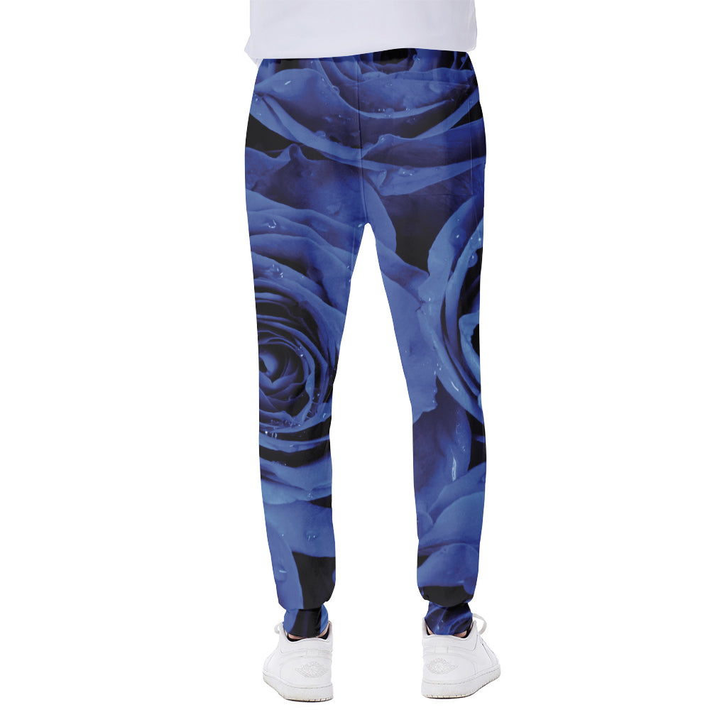Royal Blue Rose Print Scuba Joggers