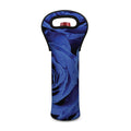 Royal Blue Rose Print Single Neoprene Wine Tote