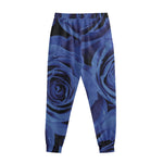 Royal Blue Rose Print Sweatpants