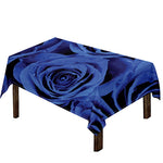 Royal Blue Rose Print Tablecloth