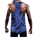 Royal Blue Rose Print Training Tank Top