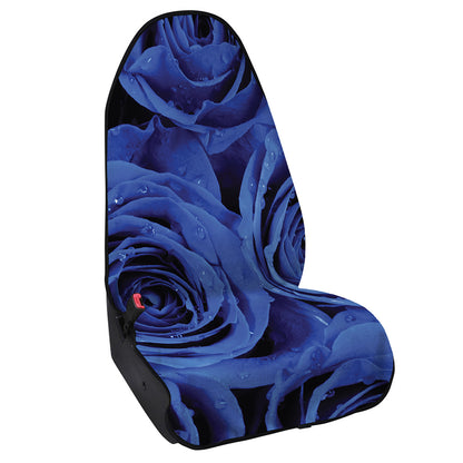 Royal Blue Rose Print Waterproof Car Seat Cover