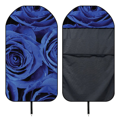 Royal Blue Rose Print Waterproof Car Seat Cover