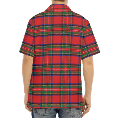 Royal Stewart Tartan Pattern Print Aloha Shirt