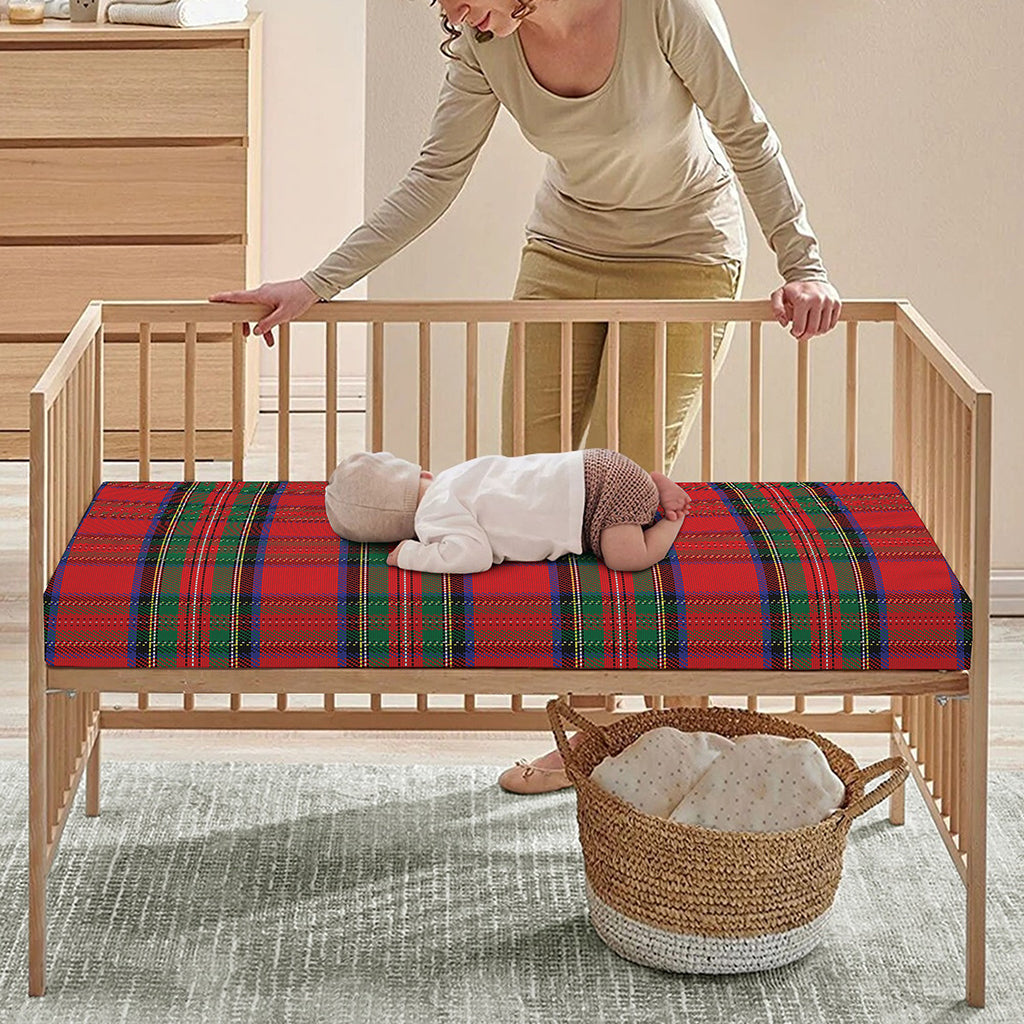 Royal Stewart Tartan Pattern Print Baby Crib Sheet