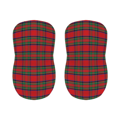 Royal Stewart Tartan Pattern Print Bar Stool Covers