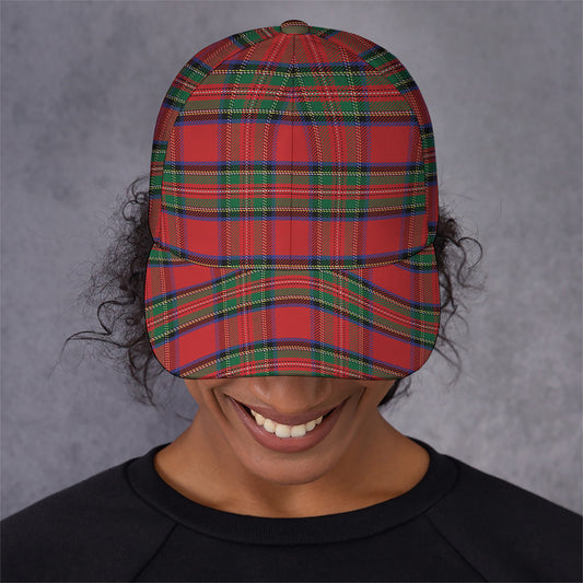 Royal Stewart Tartan Pattern Print Baseball Cap
