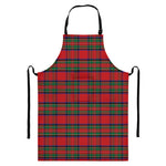 Royal Stewart Tartan Pattern Print Bib Apron With Pocket