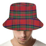 Royal Stewart Tartan Pattern Print Bucket Hat