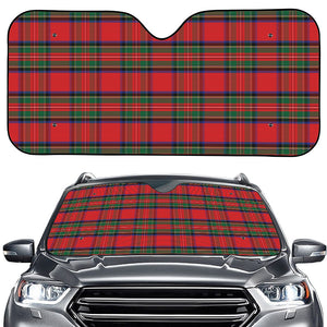 Royal Stewart Tartan Pattern Print Car Windshield Sun Shade