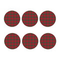Royal Stewart Tartan Pattern Print Coaster Set