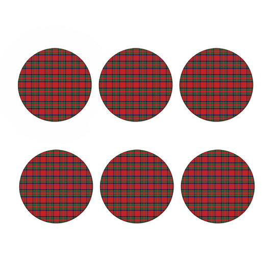 Royal Stewart Tartan Pattern Print Coaster Set
