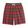 Royal Stewart Tartan Pattern Print Cotton Shorts