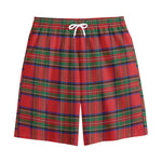Royal Stewart Tartan Pattern Print Cotton Shorts