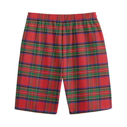 Royal Stewart Tartan Pattern Print Cotton Shorts