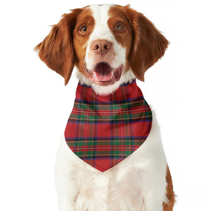 Royal Stewart Tartan Pattern Print Dog Bandana