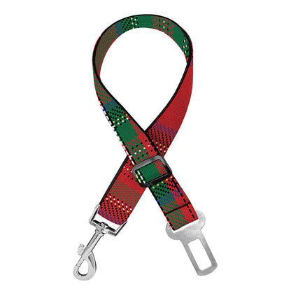 Royal Stewart Tartan Pattern Print Dog Seat Belt