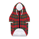 Royal Stewart Tartan Pattern Print Dog Zip Up Hoodie