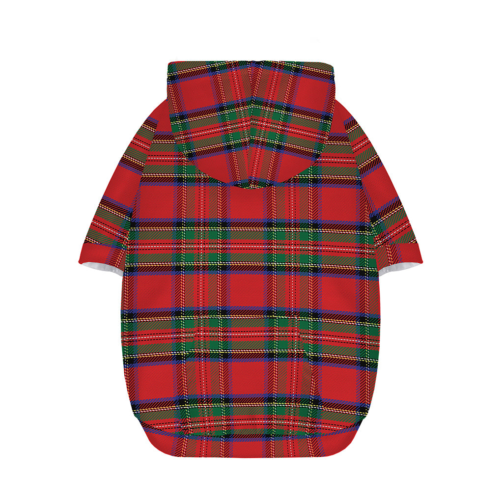 Royal Stewart Tartan Pattern Print Dog Zip Up Hoodie