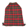 Royal Stewart Tartan Pattern Print Drawstring Bag