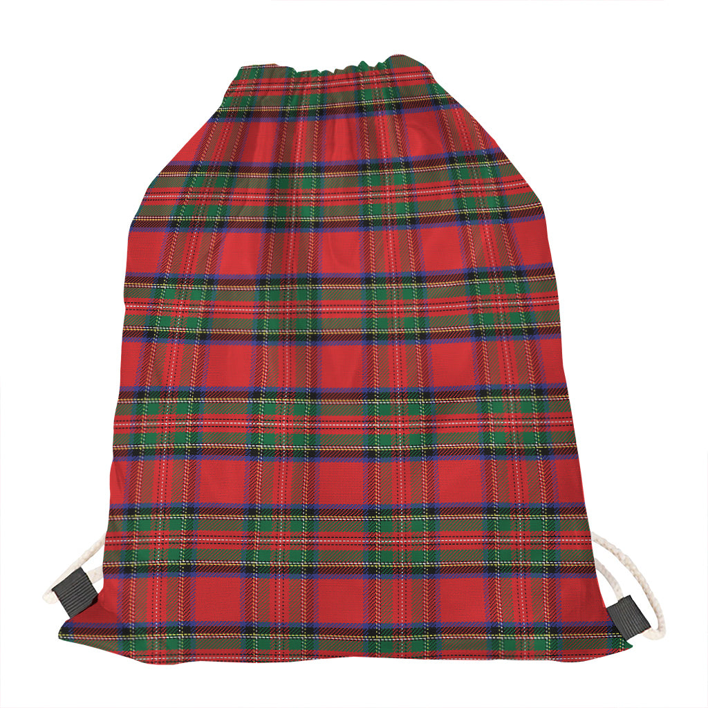Royal Stewart Tartan Pattern Print Drawstring Bag
