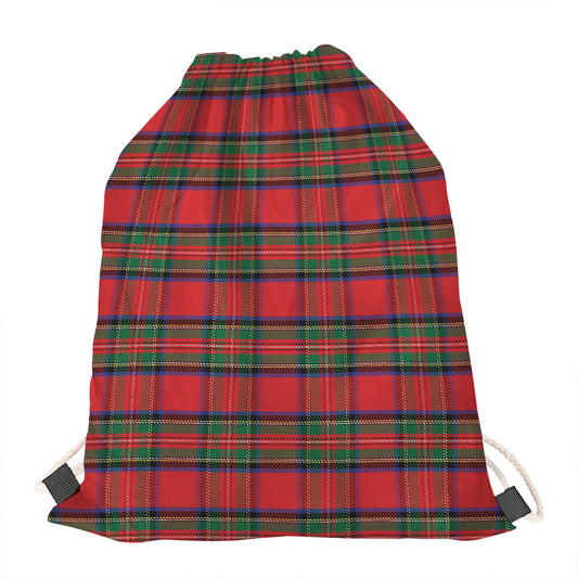 Royal Stewart Tartan Pattern Print Drawstring Bag