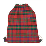 Royal Stewart Tartan Pattern Print Drawstring Bag