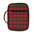 Royal Stewart Tartan Pattern Print Front Pocket Bible Bag