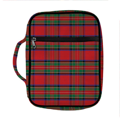 Royal Stewart Tartan Pattern Print Front Pocket Bible Bag