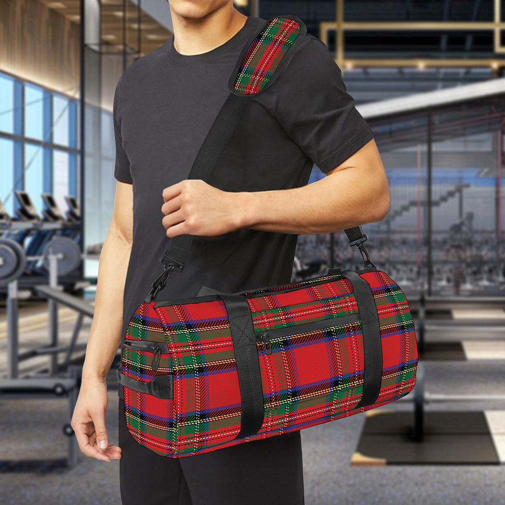 Royal Stewart Tartan Pattern Print Gym Bag
