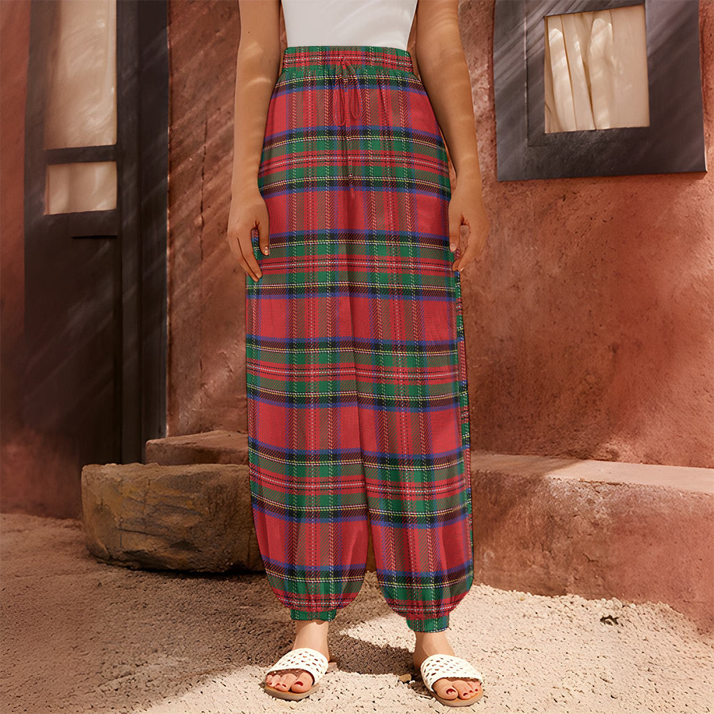 Royal Stewart Tartan Pattern Print Harem Pants