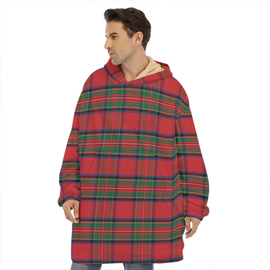 Royal Stewart Tartan Pattern Print Hoodie Blanket