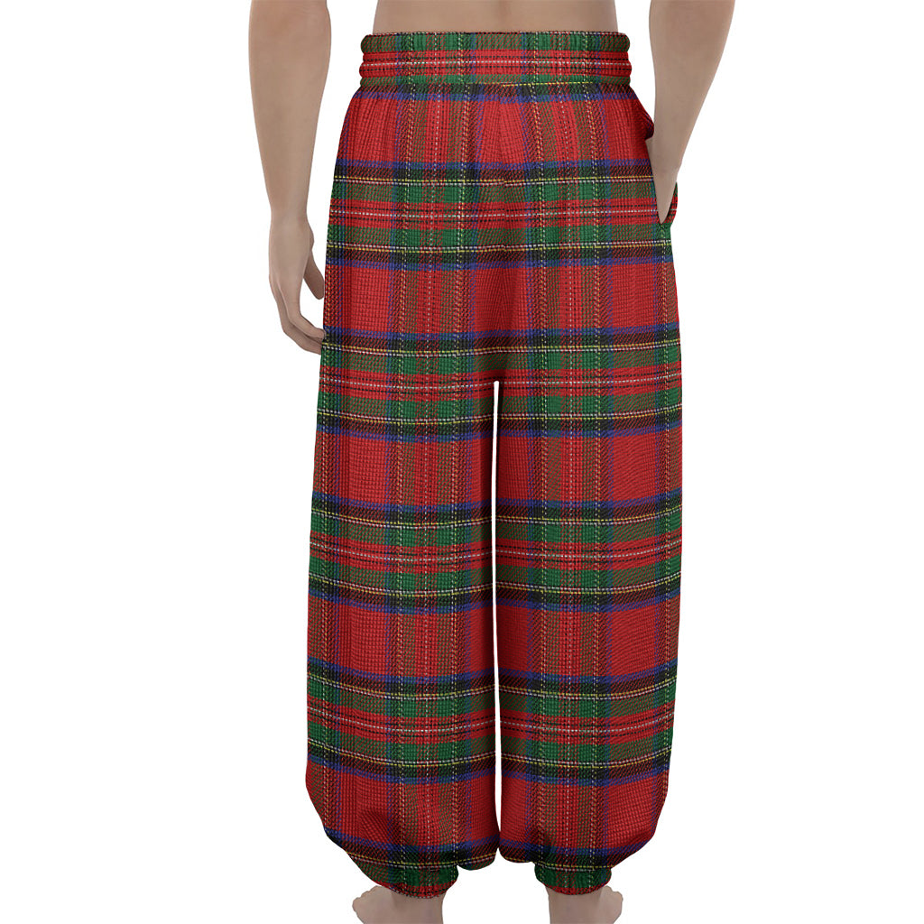 Royal Stewart Tartan Pattern Print Lantern Pants
