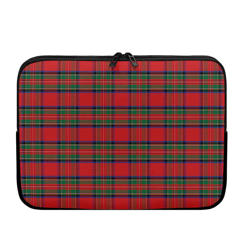 Royal Stewart Tartan Pattern Print Laptop Sleeve
