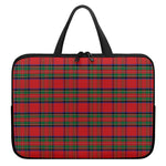 Royal Stewart Tartan Pattern Print Laptop Sleeve With Handle
