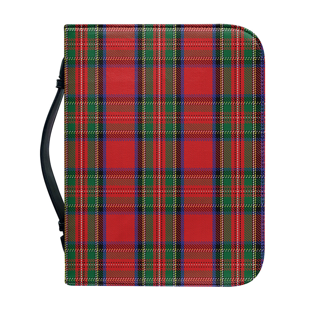 Royal Stewart Tartan Pattern Print Leather Bible Cover