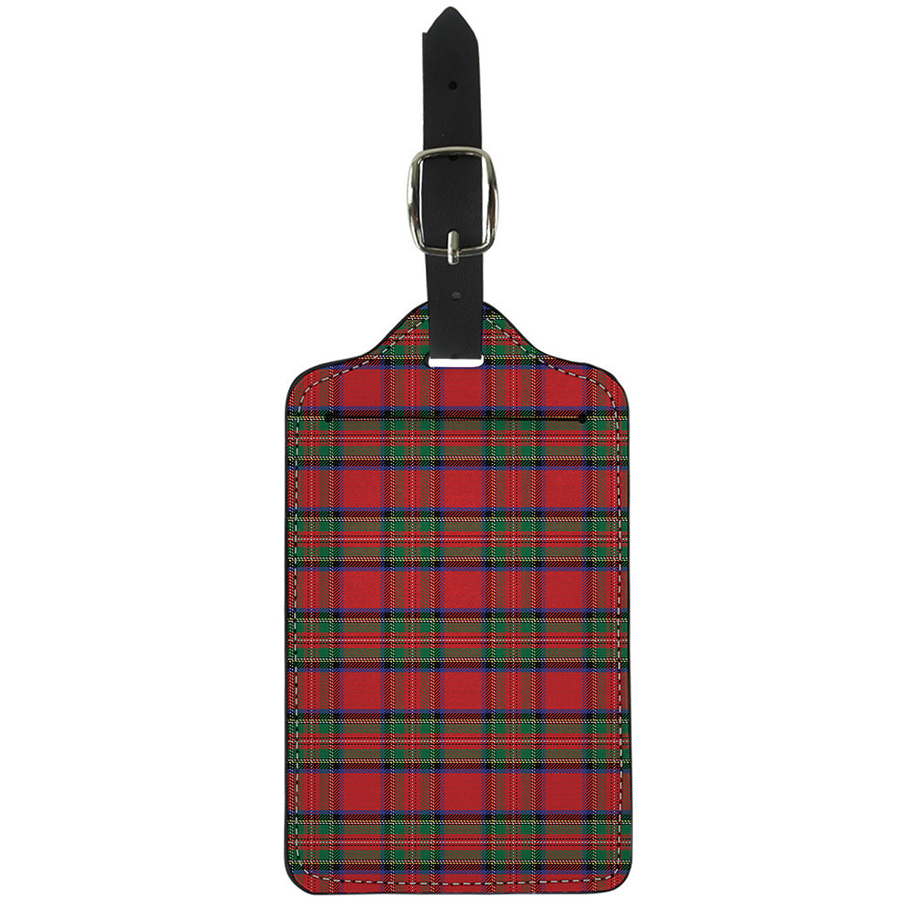 Royal Stewart Tartan Pattern Print Luggage Tag