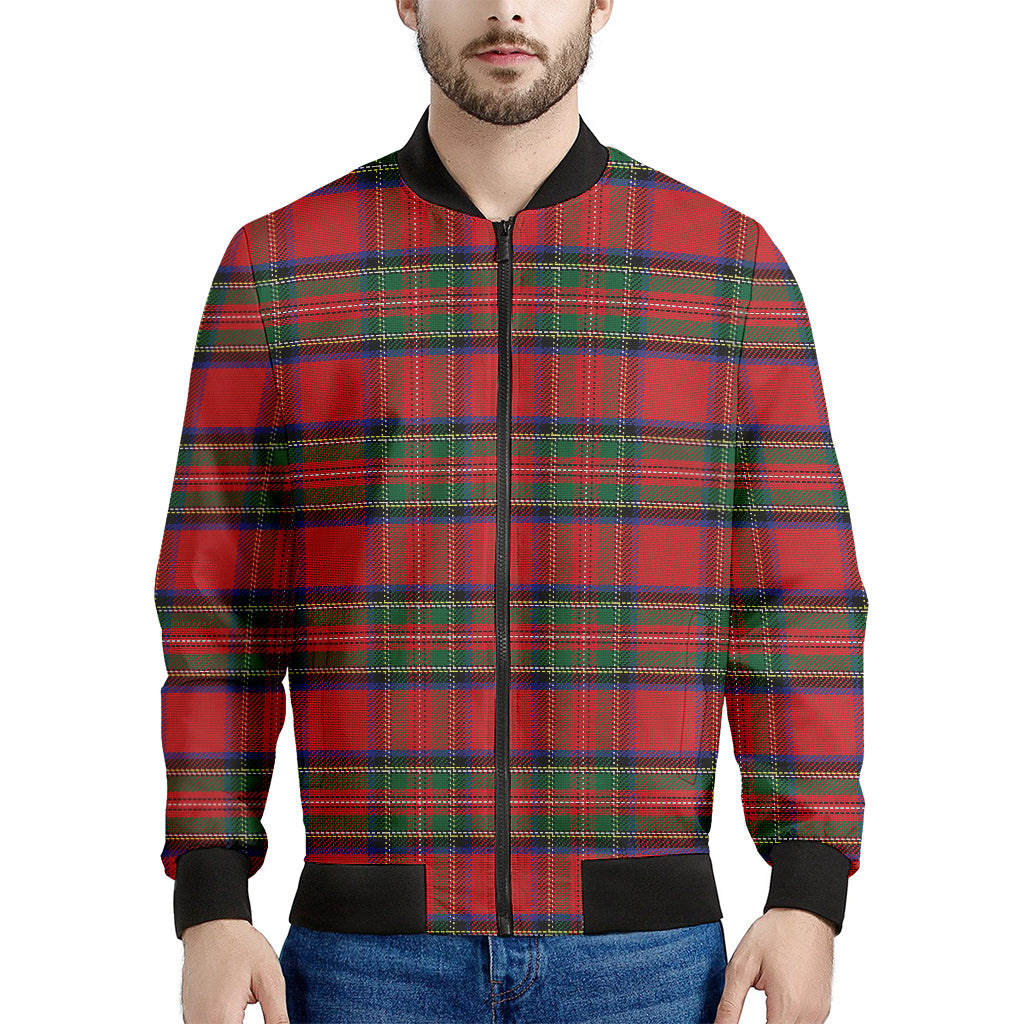 Royal Stewart Tartan Pattern Print Men's Bomber Jacket