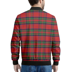 Royal Stewart Tartan Pattern Print Men's Bomber Jacket