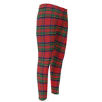 Royal Stewart Tartan Pattern Print Men's Compression Pants