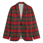 Royal Stewart Tartan Pattern Print Men's Cotton Blazer