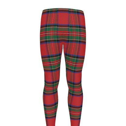 Royal Stewart Tartan Pattern Print Men's leggings