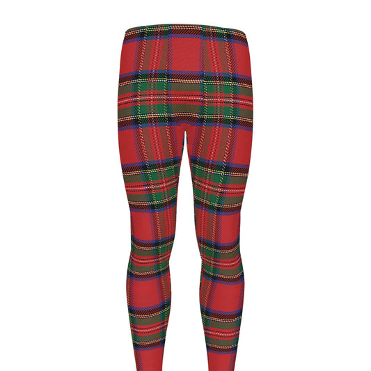 Royal Stewart Tartan Pattern Print Men's leggings