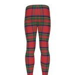 Royal Stewart Tartan Pattern Print Men's leggings