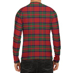 Royal Stewart Tartan Pattern Print Men's Long Sleeve Rash Guard