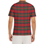 Royal Stewart Tartan Pattern Print Men's Short Sleeve Rash Guard