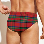 Royal Stewart Tartan Pattern Print Men's Swim Briefs