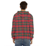 Royal Stewart Tartan Pattern Print Men's Velvet Pullover Hoodie